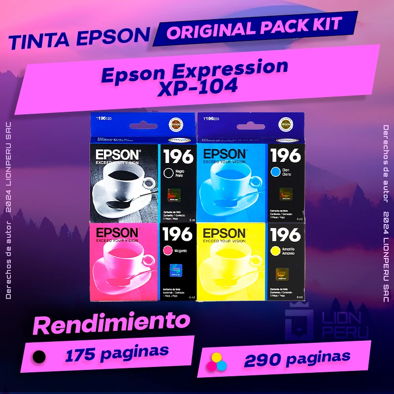 Tinta Epson XP-104 Expression Botella Original