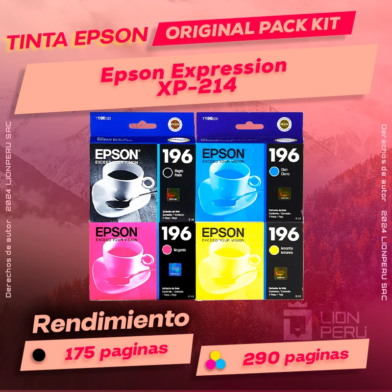 Tinta Epson XP-214 Expression Botella Original