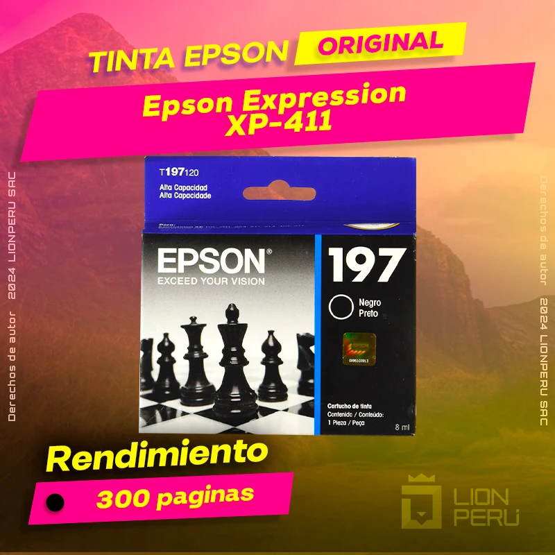 Tinta Epson XP-411 Expression Botella Original