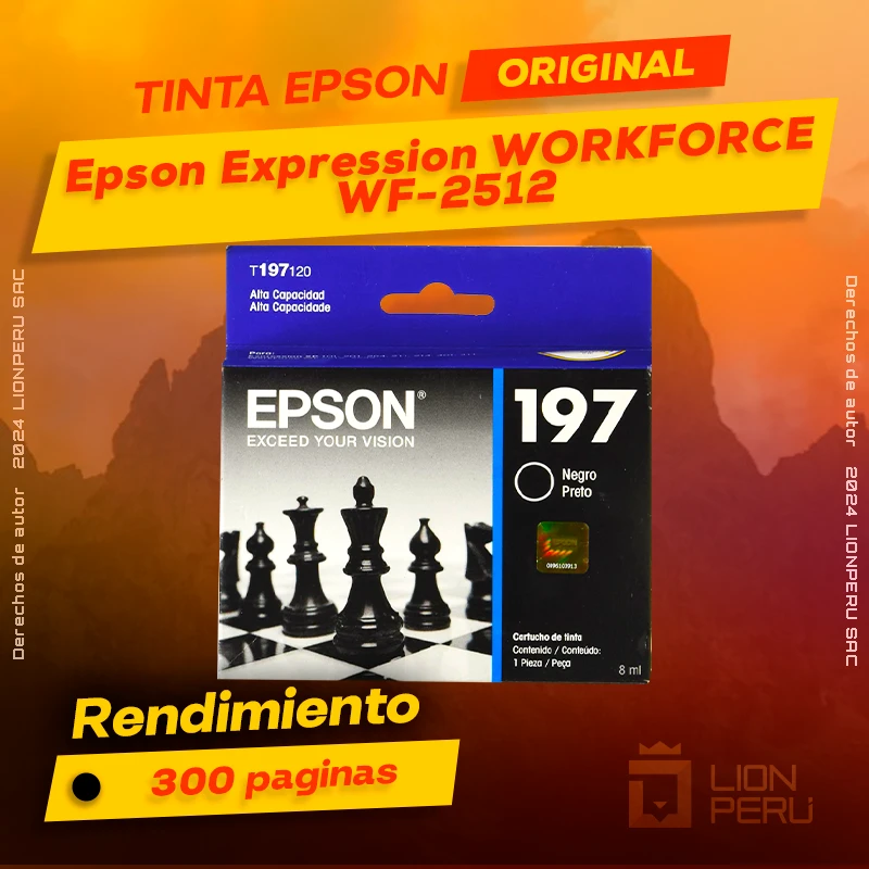 Tinta Epson WF-2512 Expression WorkForce Original
