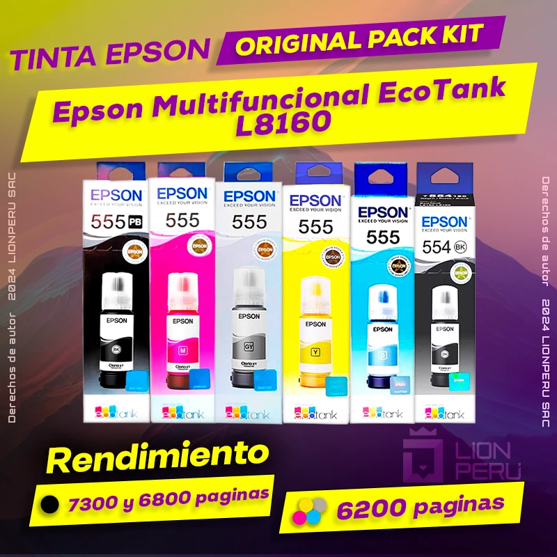 Tinta Epson L8160 Multifuncional EcoTank Original