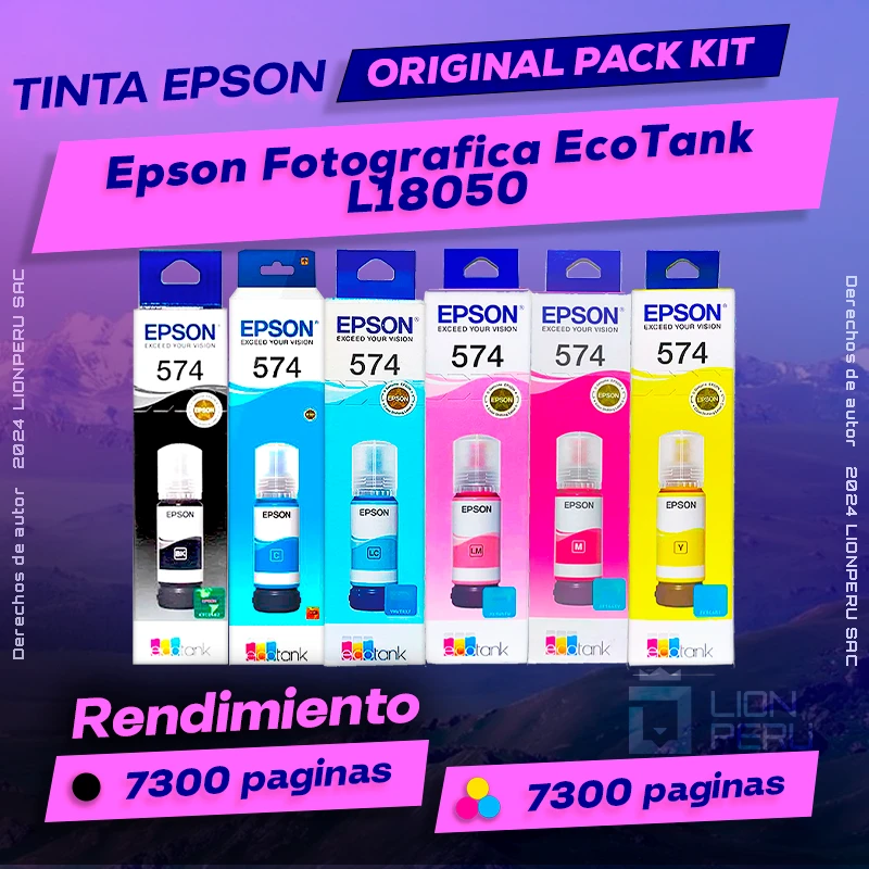 Tinta Epson L18050 Fotografica EcoTank Original