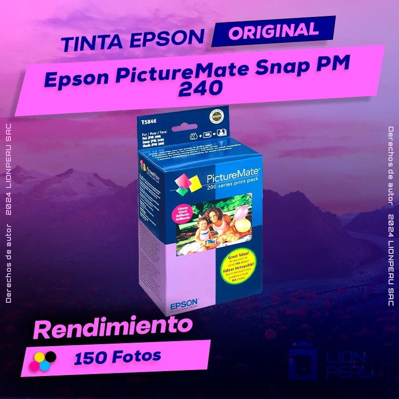Tinta Epson PM 240 PictureMate Snap Original