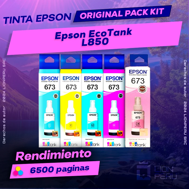 Tinta Epson L850 EcoTank MultiFuncional Original