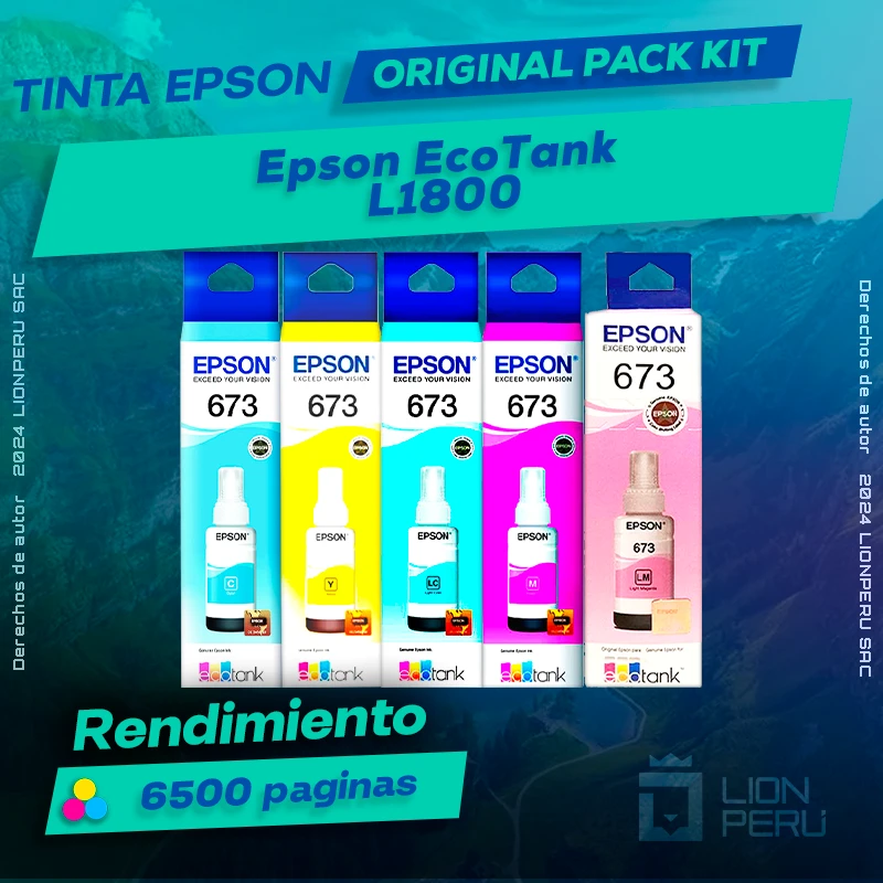 Tinta Epson L1800 EcoTank Fotografica Original
