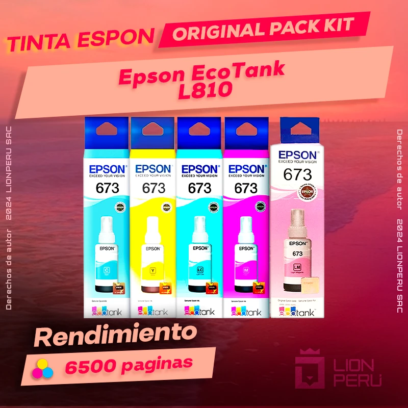 Tinta Epson L810 EcoTank Fotografica Original
