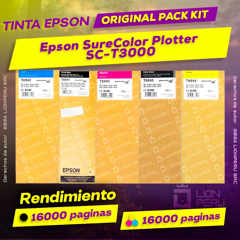 Tinta Epson SC-T3000 SureColor Plotter Original