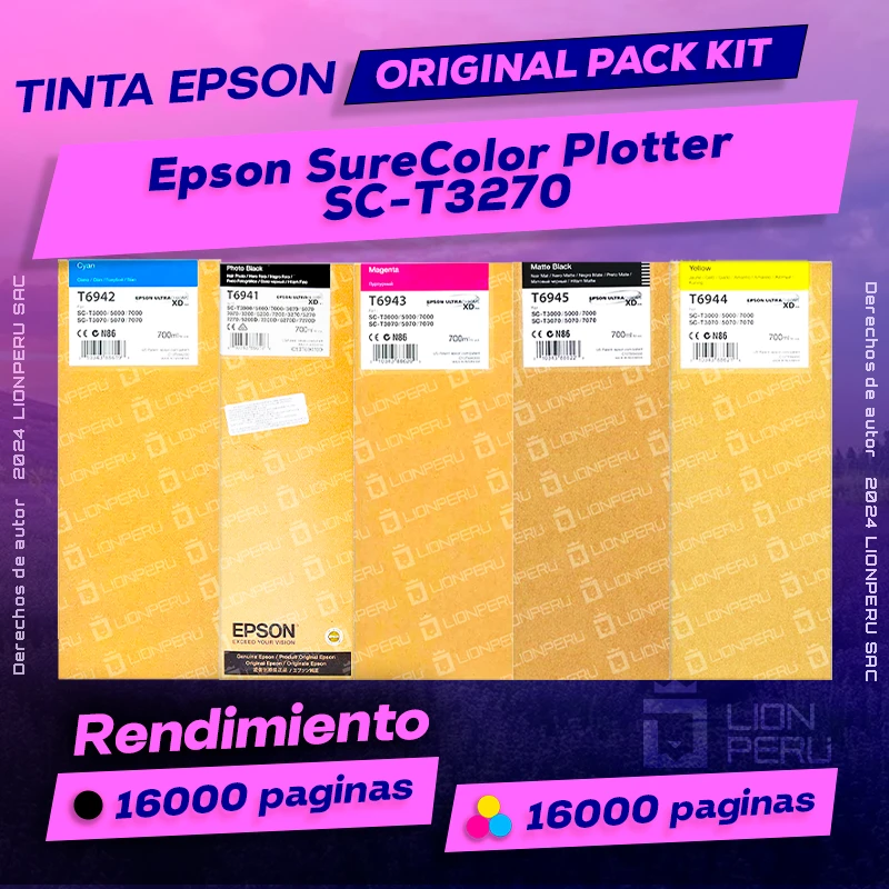 Tinta Epson SC-T3270 SureColor Plotter Original