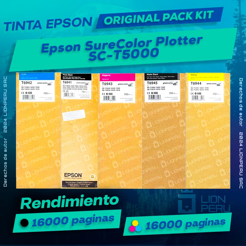 Tinta Epson SC-T5000 SureColor Plotter Original