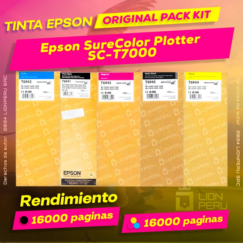 Tinta Epson SC-T7000 SureColor Plotter Original