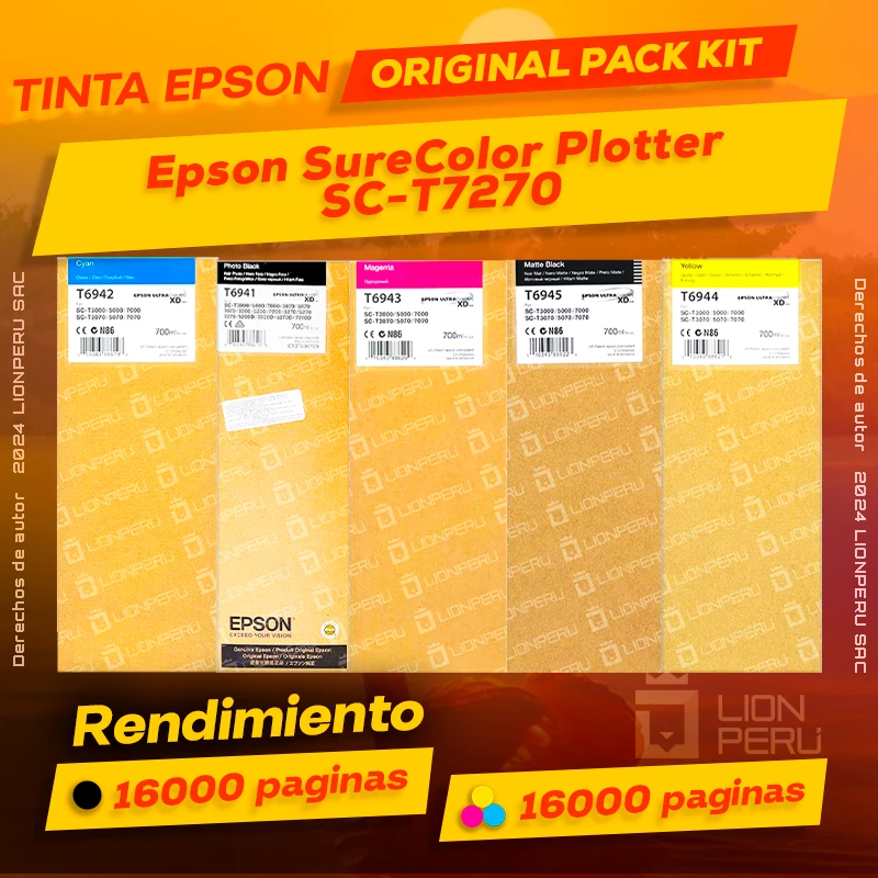 Tinta Epson SC-T7270 SureColor Plotter Original