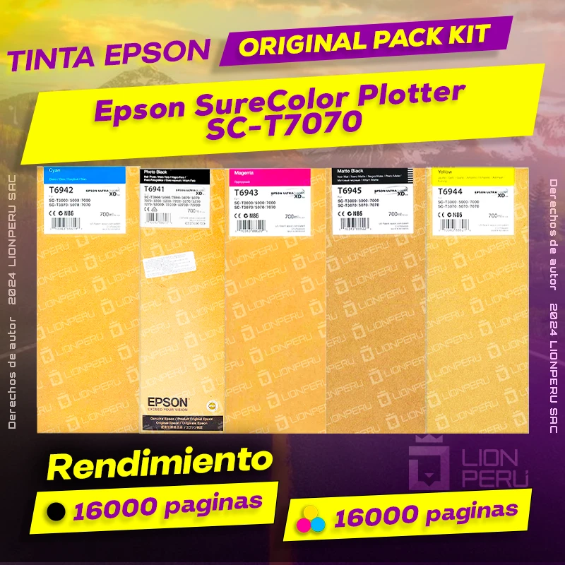 Tinta Epson SC-T7070 SureColor Plotter Original