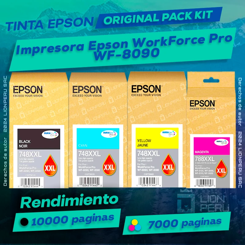 Tinta Epson WF-8090 Workforce Pro Cartucho Original