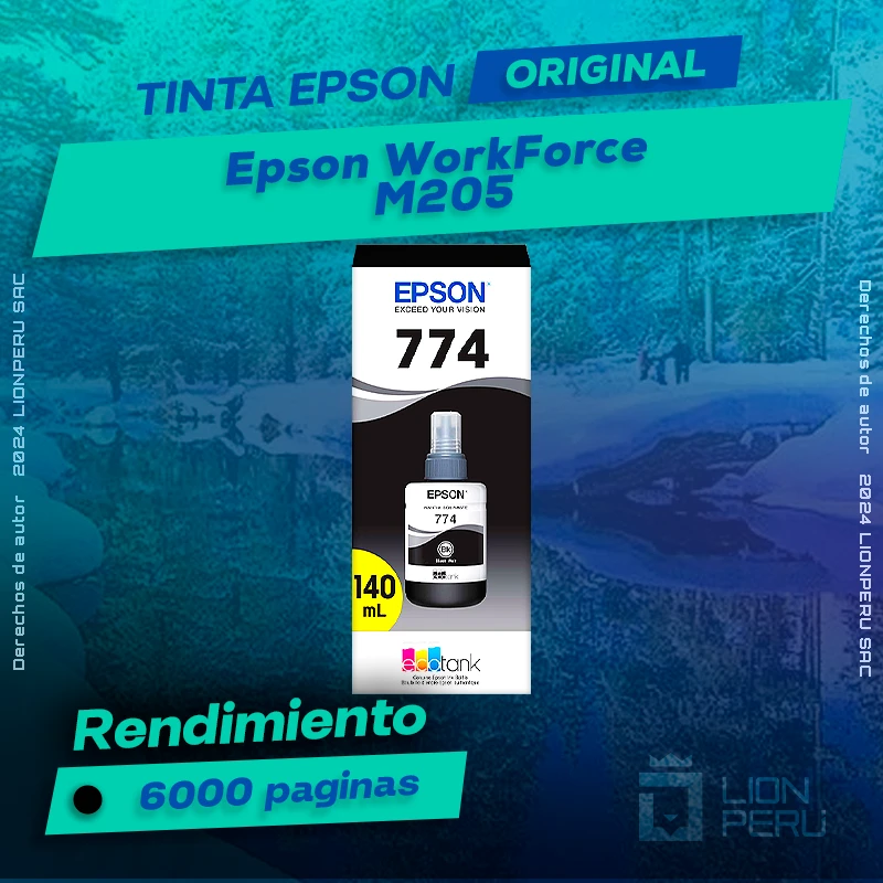 Tinta Epson M205 WorkForce Botella Original