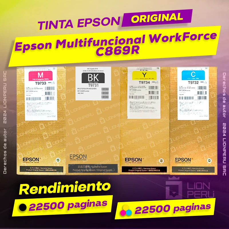 Tinta Epson C869R Multifuncional WorkForce Orignal
