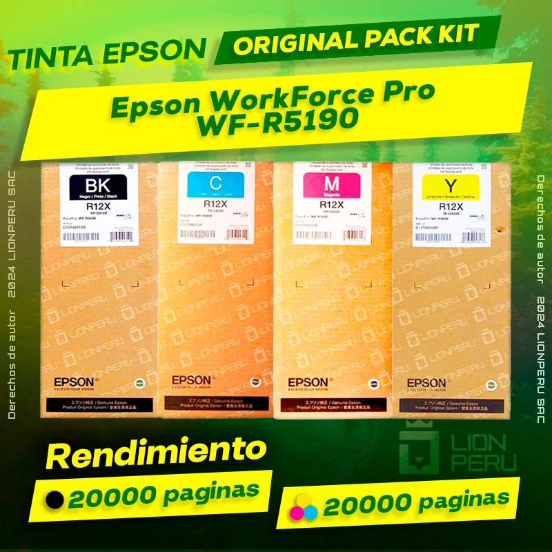 Tinta Epson R5190 WorkForce Pro WF Cartucho Original