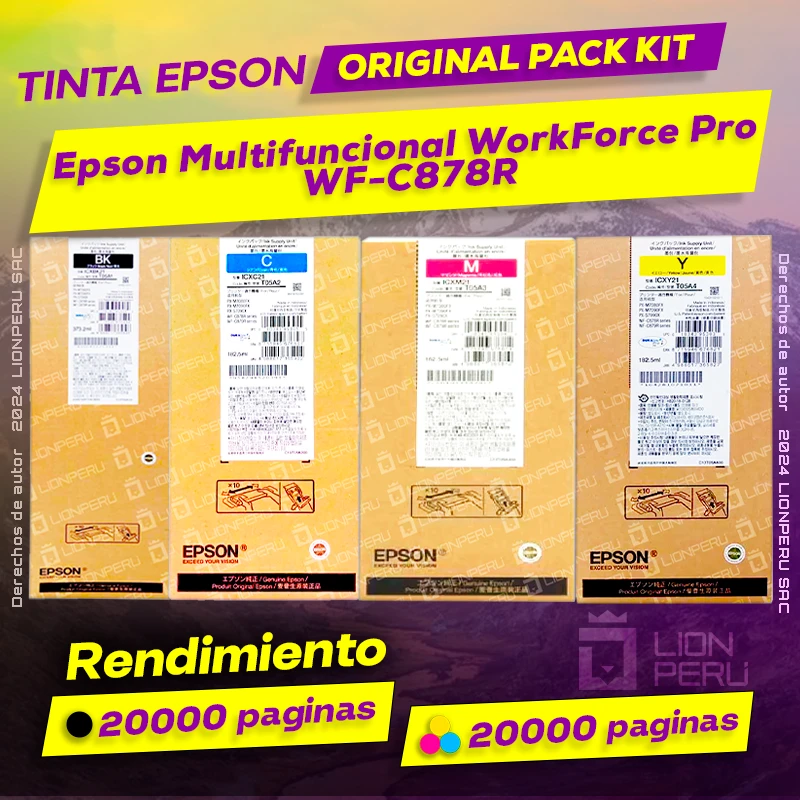 Tinta Epson WF-C878R Multifuncional WorkForce Pro