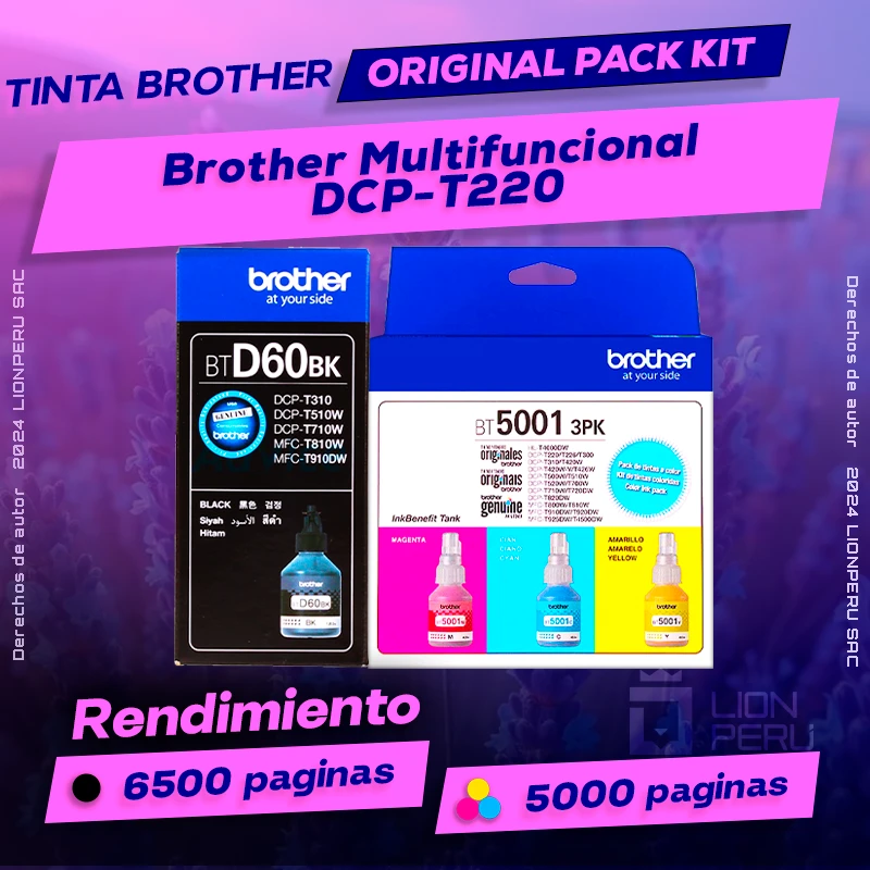Negro 6500 Paginas, Colores 5000 Paginas