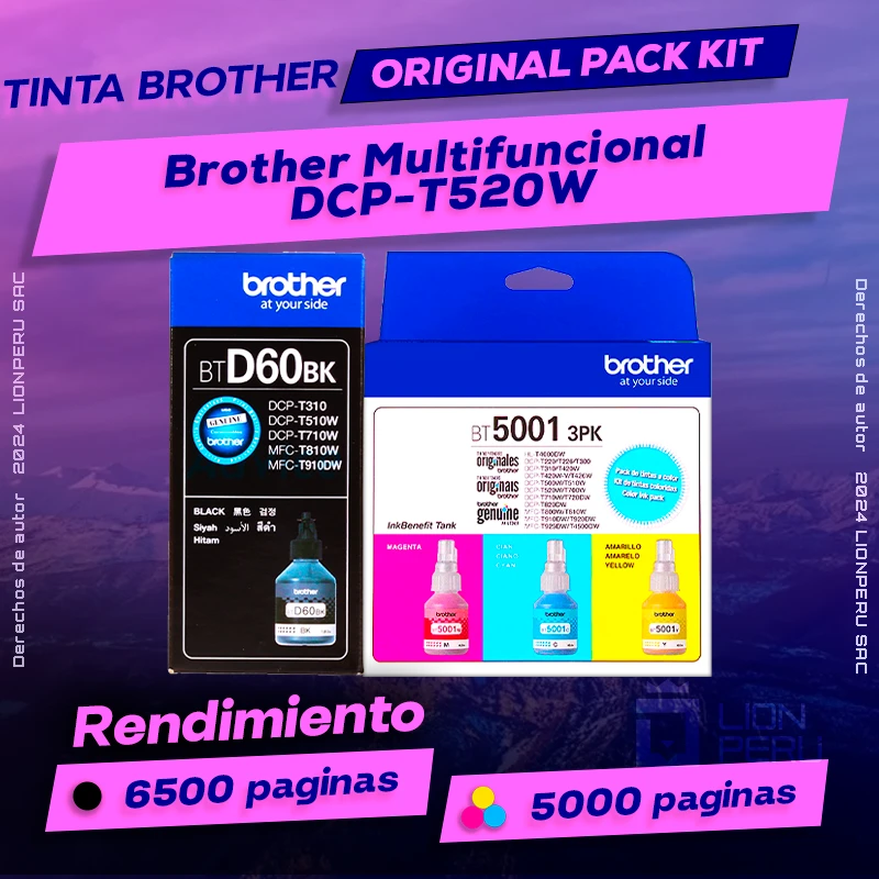 Tinta Brother DCP-T520W Multifuncional Original