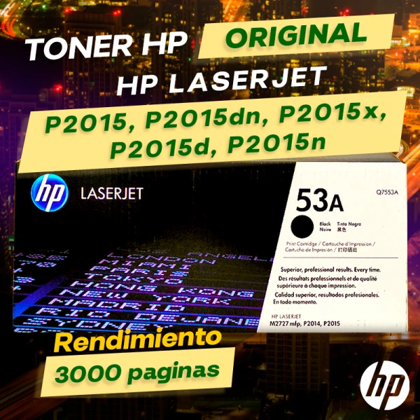 Toner HP P2015, P2015d, P2015dn, P2015n, P2015x Original negro, ofrece un rendimiento de Calidad a un super Precio, consigue el tuyo… ¡¡YA!!
