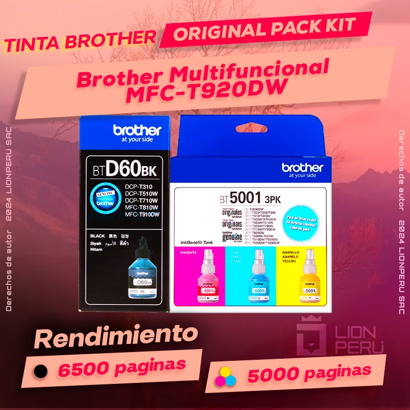 Tinta Brother MFC-T920DW Multifuncional Original