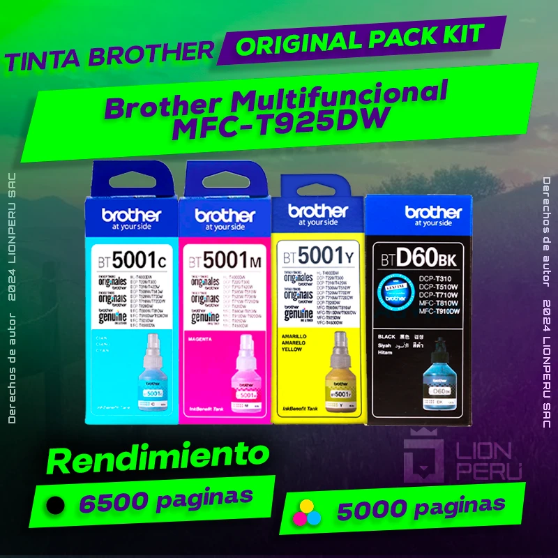 Tinta Brother MFC-T925DW Multifuncional Original