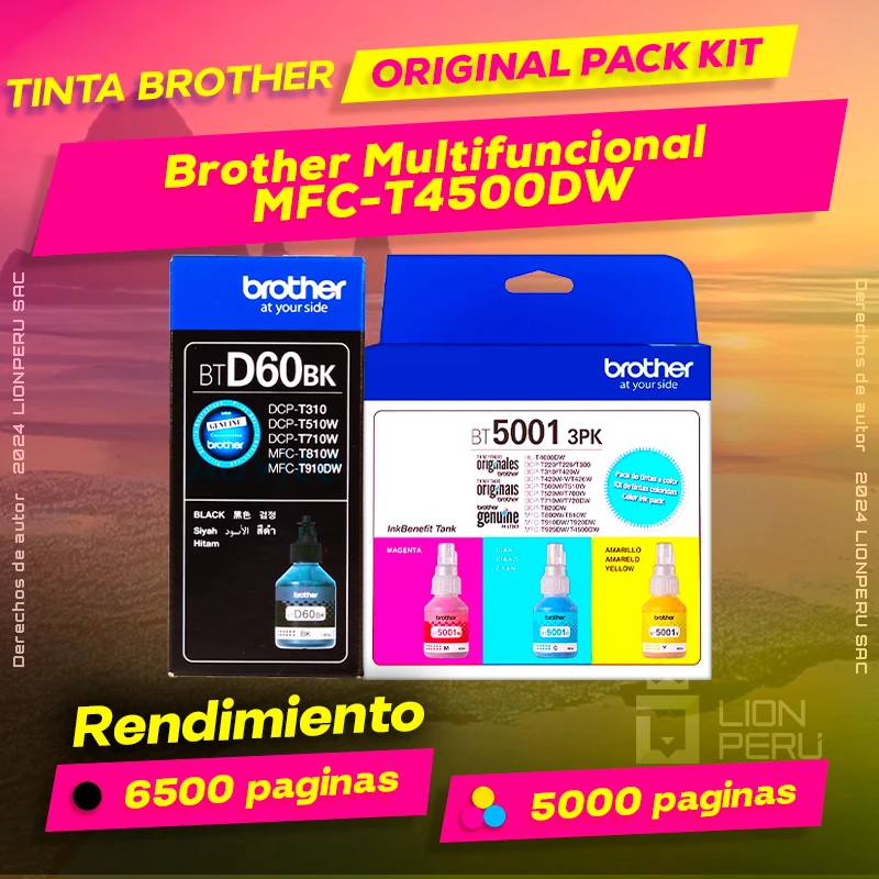 Negro 6500 Paginas, Colores 5000 Paginas