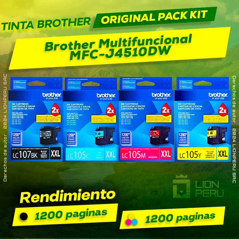 Tinta Brother MFC-J4510DW Multifuncional Original