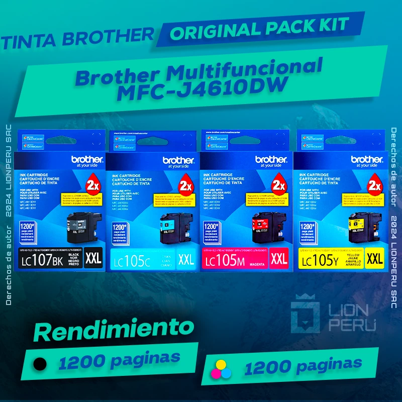Tinta Brother MFC-J4610DW Multifuncional Original