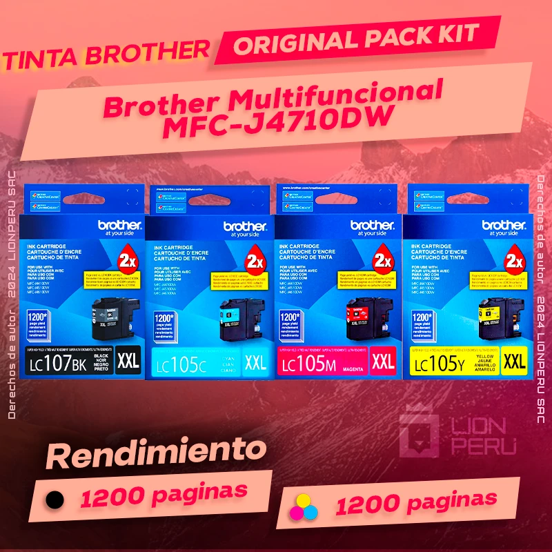 Tinta Brother MFC-J4710DW Multifuncional Original