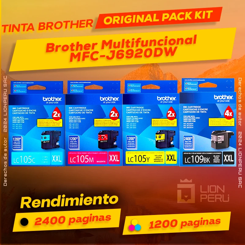 Tinta Brother MFC-J6920DW Multifuncional Original