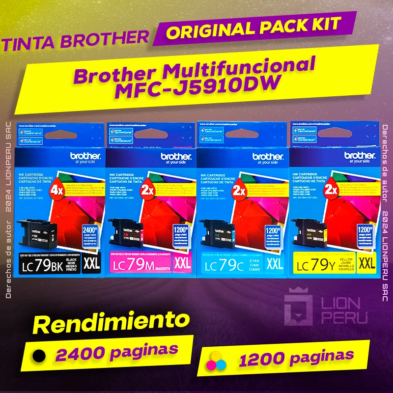 Tinta Brother MFC-J5910DW Multifuncional Original