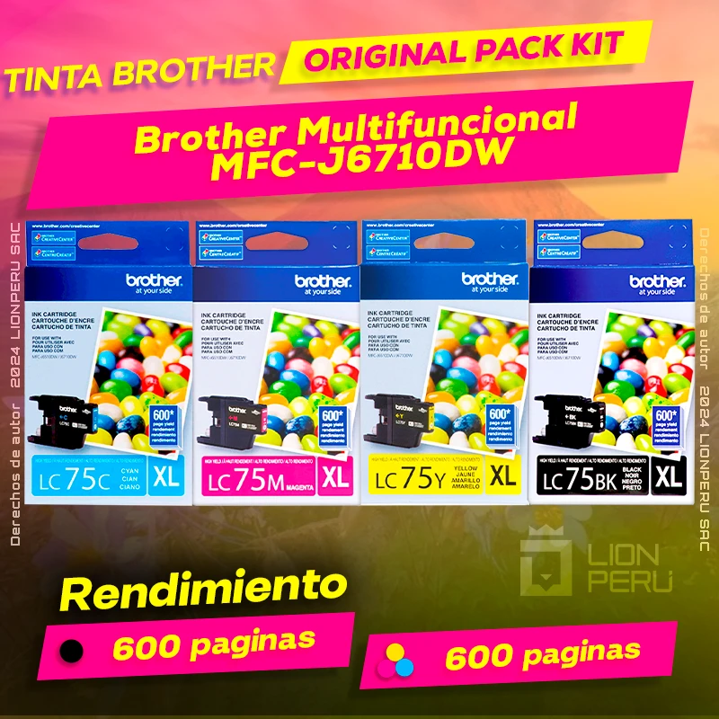 Tinta Brother MFC-J6710DW Multifuncional Original