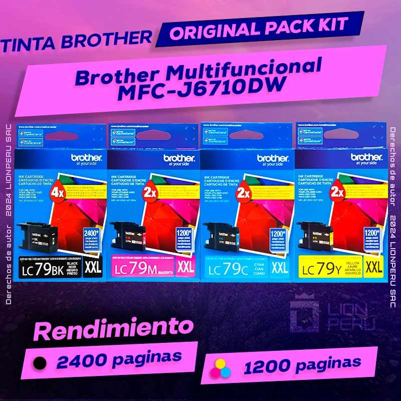 Tinta Brother MFC-J6710DW Multifuncional Original