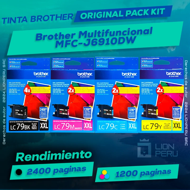 Tinta Brother MFC-J6910DW Multifuncional Original