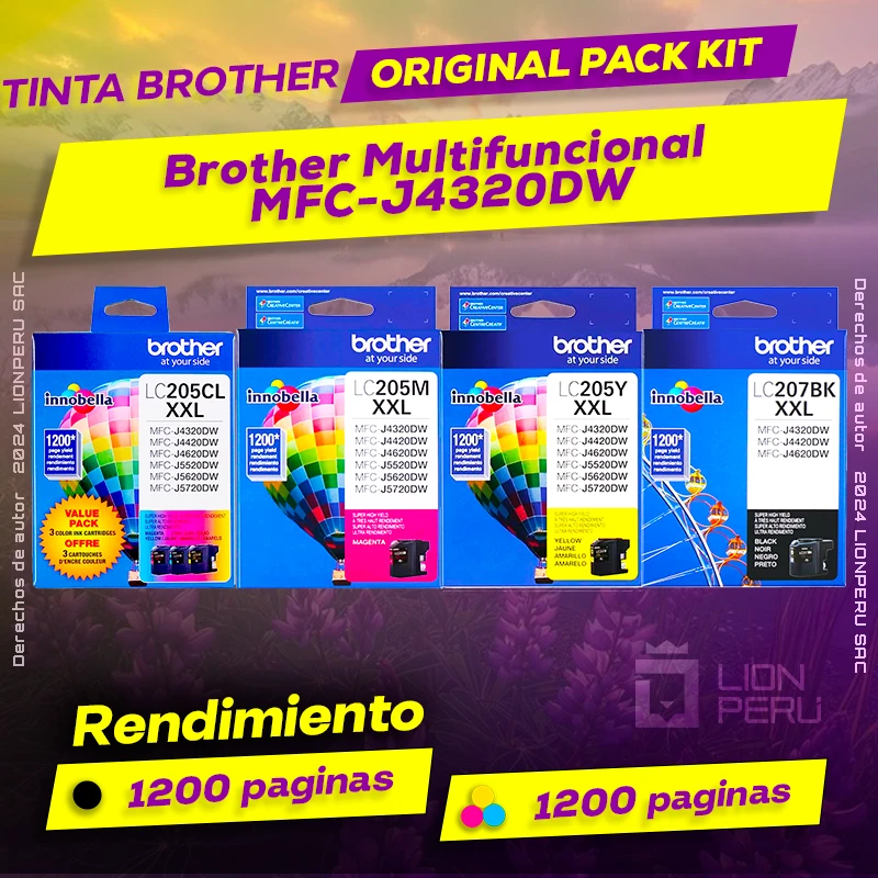 Tinta Brother MFC-J4320DW Multifuncional Original