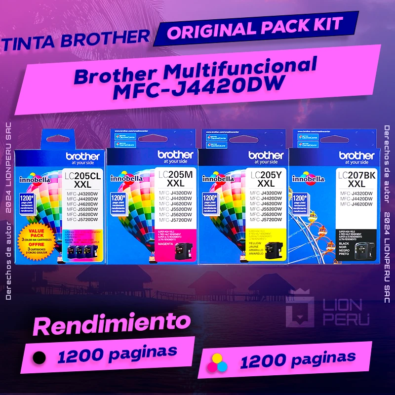 Tinta Brother MFC-J4420DW Multifuncional Original