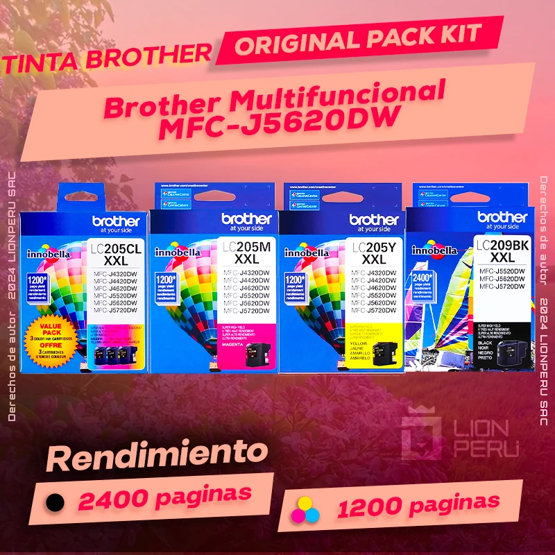 Tinta Brother MFC-J5620DW Multifuncional Original