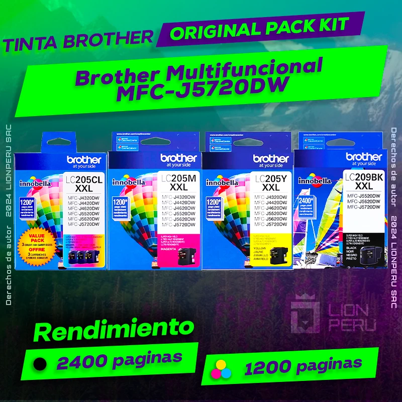 Tinta Brother MFC-J5720DW Multifuncional Original