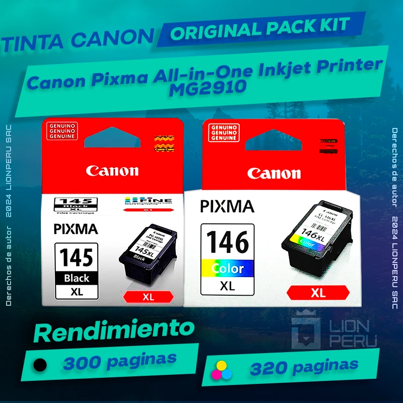 Tinta Canon MG2910 Pixma All-in-One Inkjet Printer