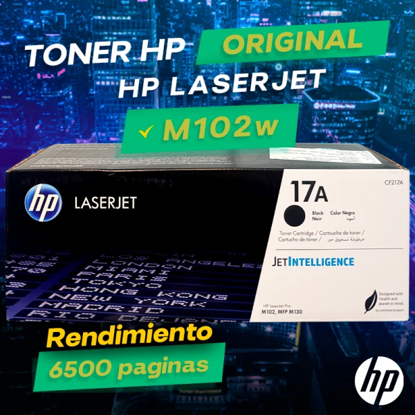 Toner HP M102w Laserjet Cartucho Original negro, ofrece un rendimiento de Calidad a un super Precio, consigue el tuyo… ¡¡YA!!