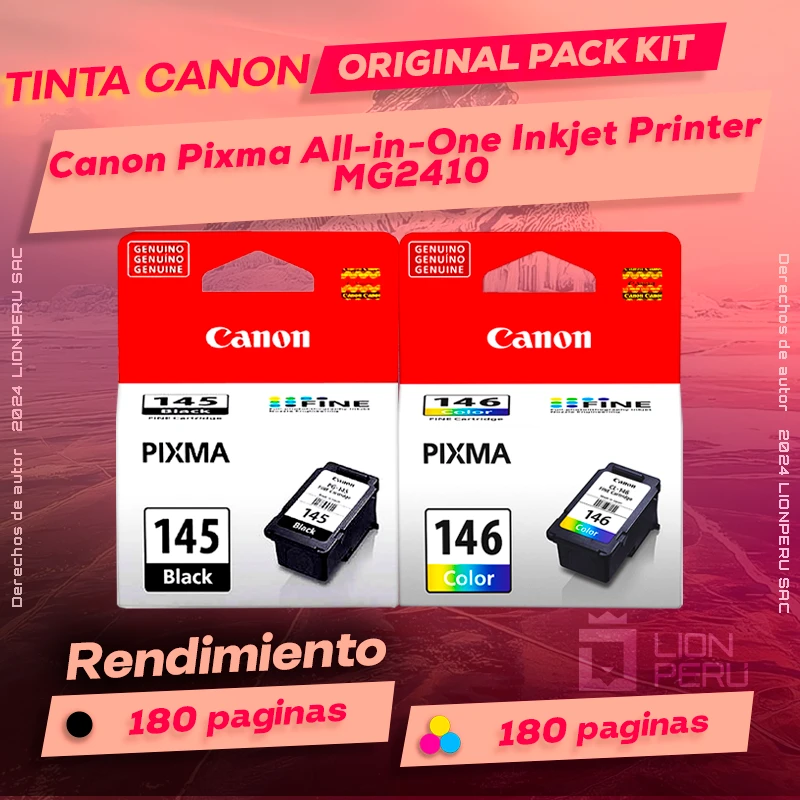 Tinta Canon MG2410 Pixma All-in-One Inkjet Printer