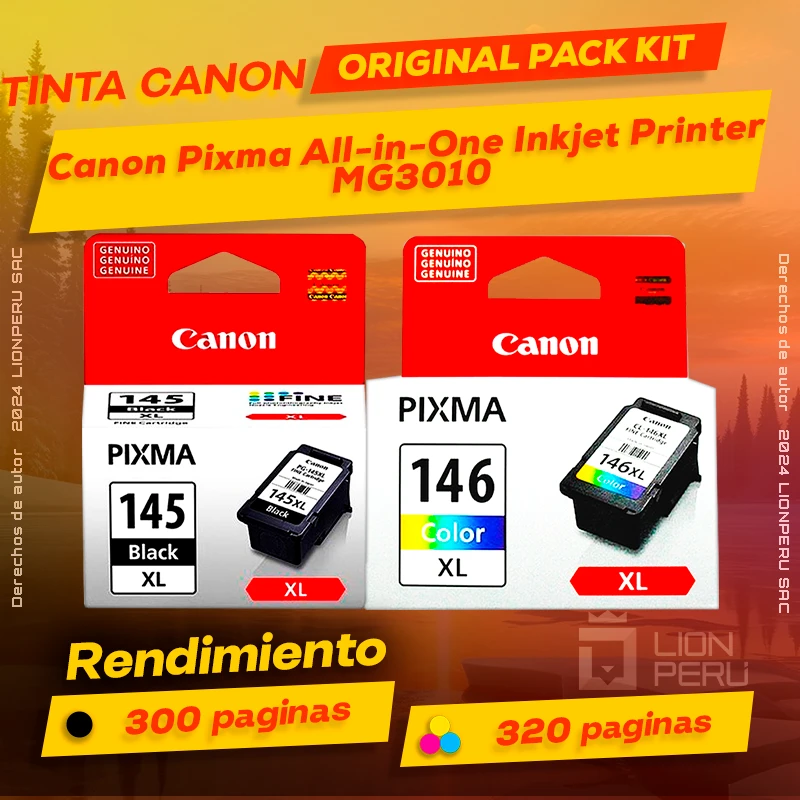 Tinta Canon MG3010 Pixma All-in-One Inkjet Printer