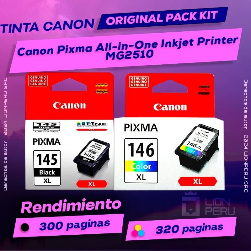 Tinta Canon MG2510 Pixma All-in-One Inkjet Printer