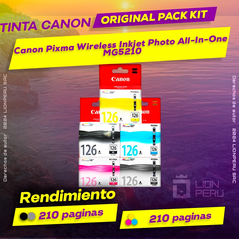 Tinta Canon MG5210 Pixma Wireless Inkjet Photo All-In-One