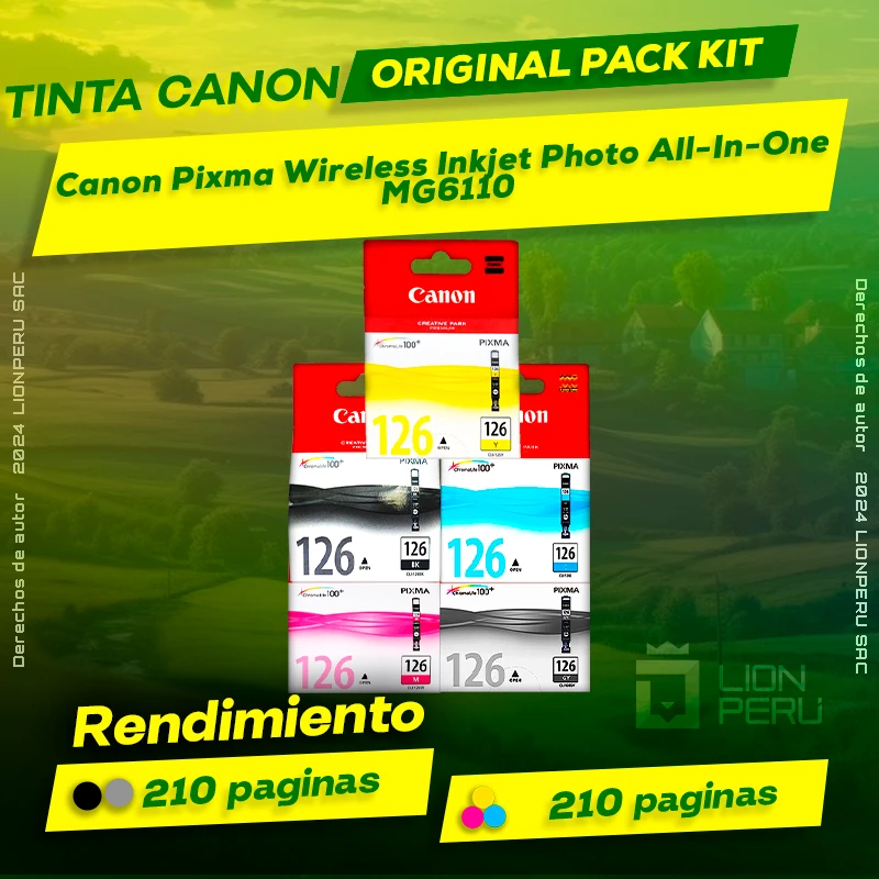 Tinta Canon MG6110 Pixma Wireless Inkjet Photo All-In-One