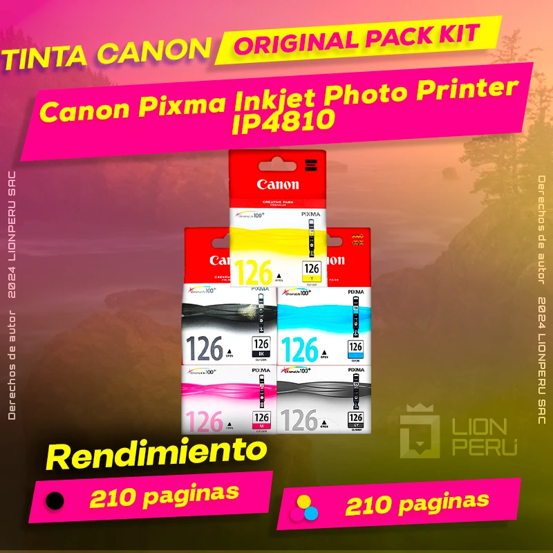 Tinta Canon IP4810 Pixma Inkjet Photo Printer Original