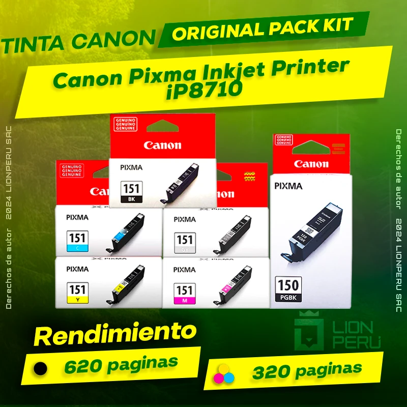 Tinta Canon iP8710 Pixma Inkjet Printer Original