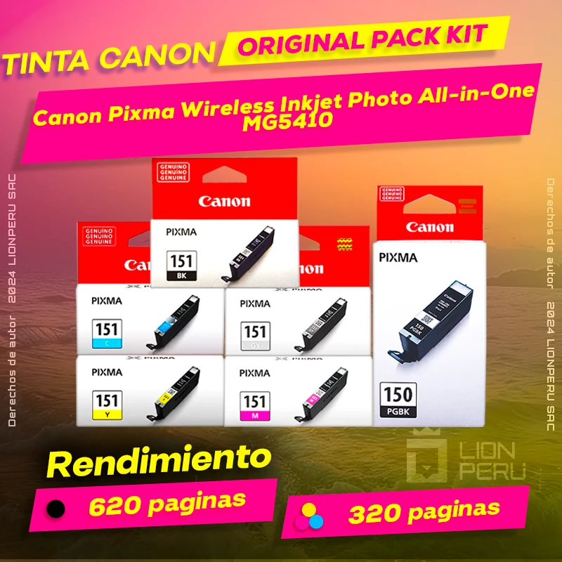 Tinta Canon MG5410 Pixma Wireless Inkjet Photo All-in-One