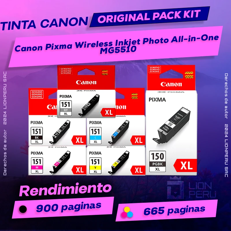 Tinta Canon MG5510 Pixma Wireless Inkjet Photo All-in-One